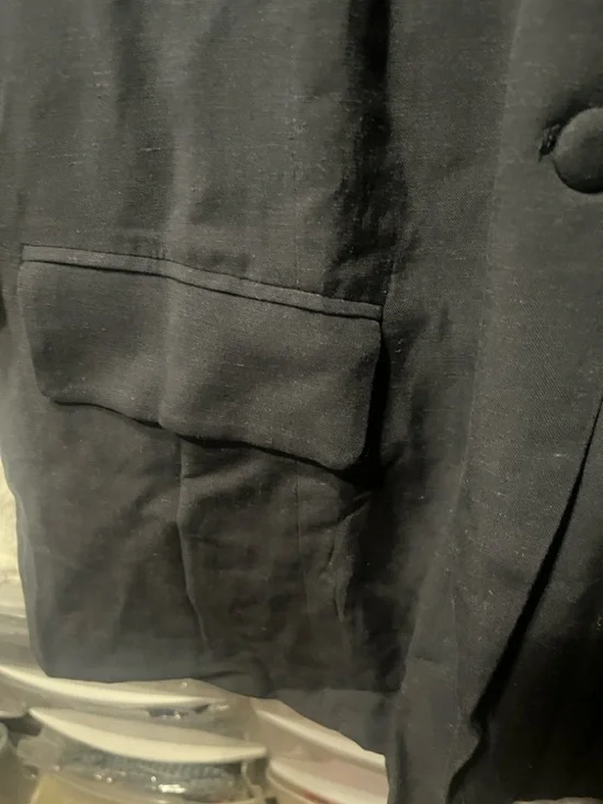 Women’s Tailored dark gray Ponte Blazer - Classic Single-Button Jacket - Picture 8 of 12